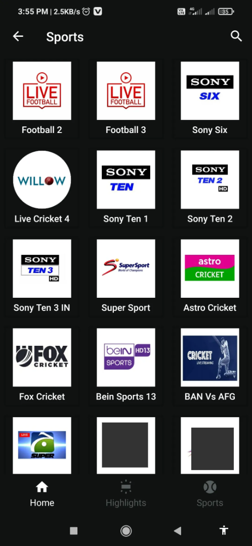 Stream India APK Interface